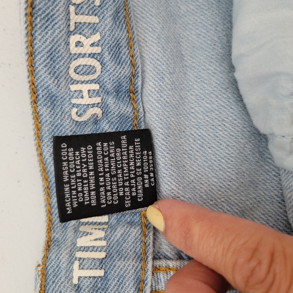 S.O.N.G. Timeless Shorts Denim High Rise Light Wash Mom Shorts Size 11/30 - Picture 6 of 8